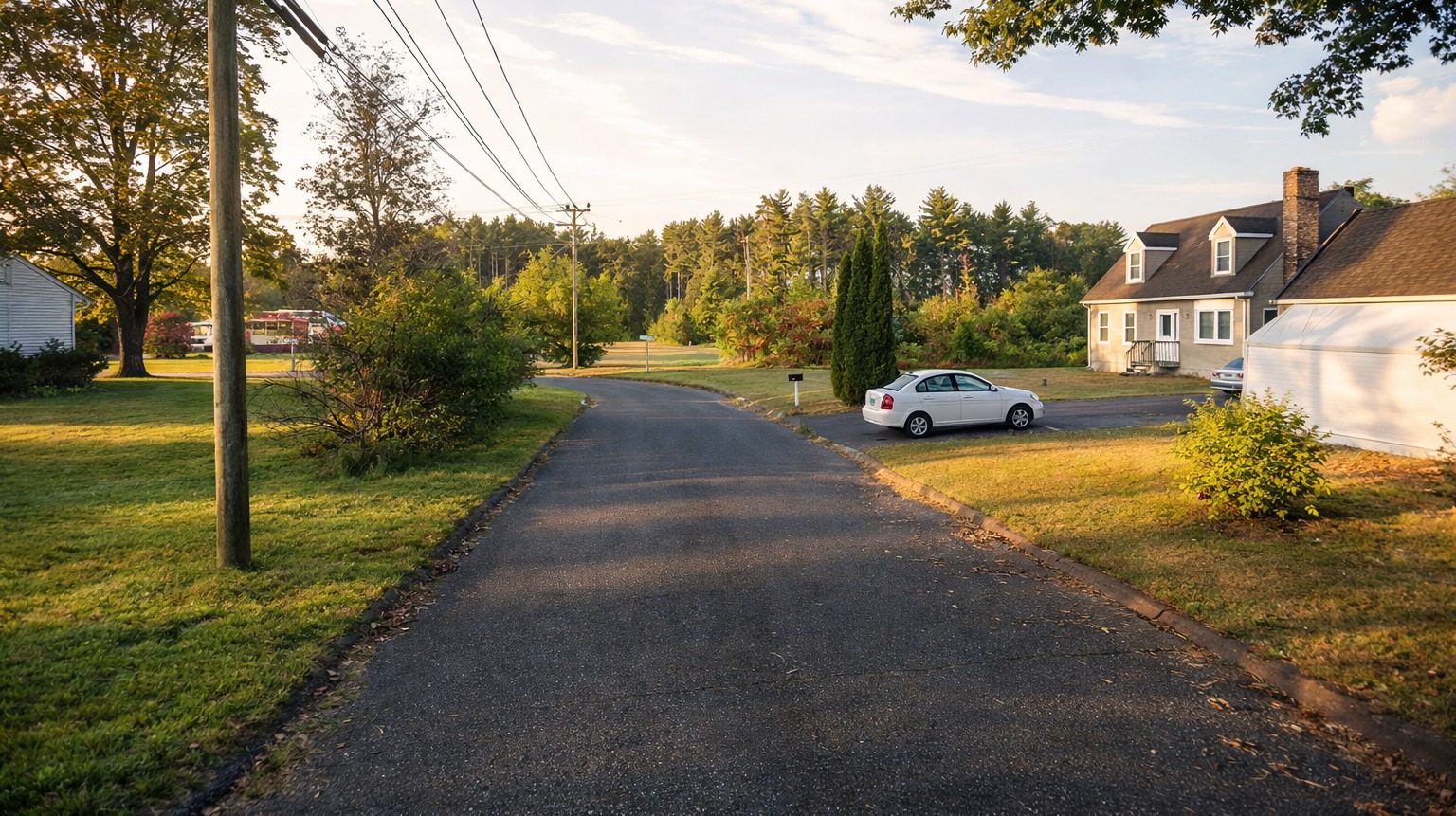 Quiet residential neighborhood street